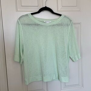 Athleta cropped green Tshirt small